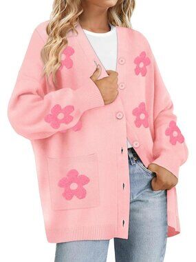 Plus Size Open Front Cardigan Sweater Coat, Long Sleeve Oversized Winter Top